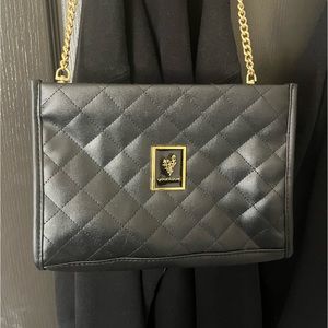 black and gold crossbody bag